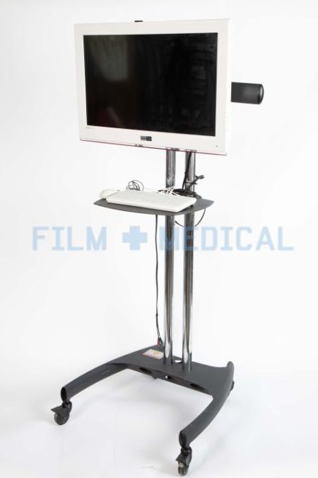 Mobile Hospital Monitor on stand and keyboard (Work Station)
